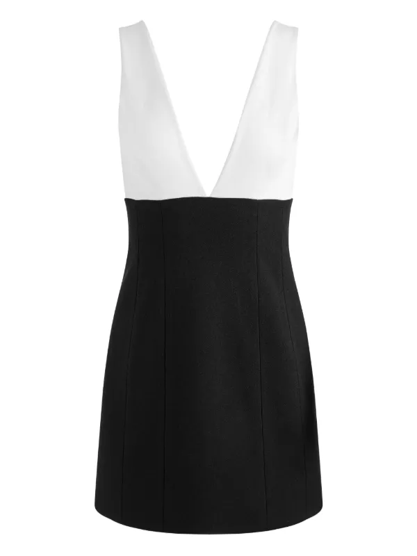 Alice + Olivia Mandy plunge-neck Mini Dress | Black | FARFETCH