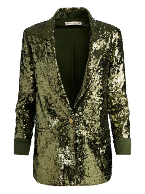 alice + olivia sequinned blazer