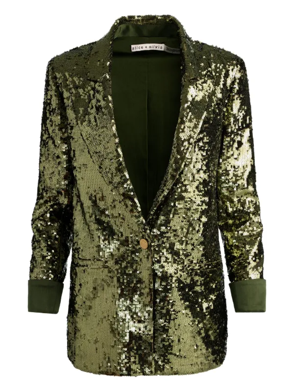 Alice + Olivia スパンコール ジャケット | グリーン | FARFETCH JP