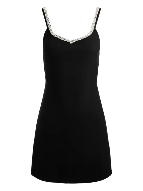 alice + olivia Eve embellished-trim mini dress