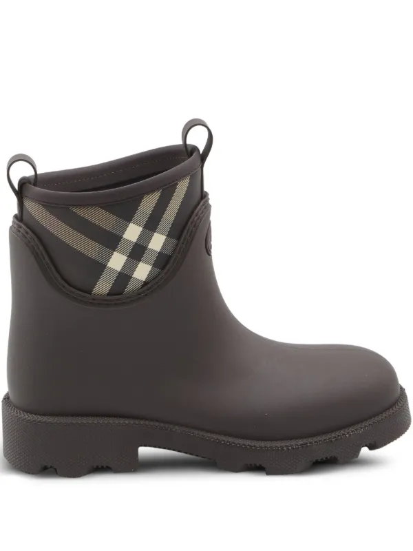 Burberry Rubber Marsh Stamp Low Boots​ in Brown