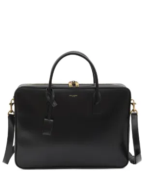 Prada サフィアーノレザー ビジネスバッグ | ブラック | FARFETCH JP