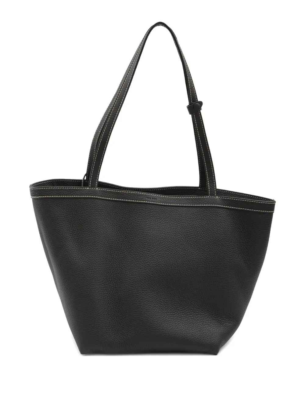 The Row Park Medium Topstitched Tote Bag In Pebbled Leather In Multi