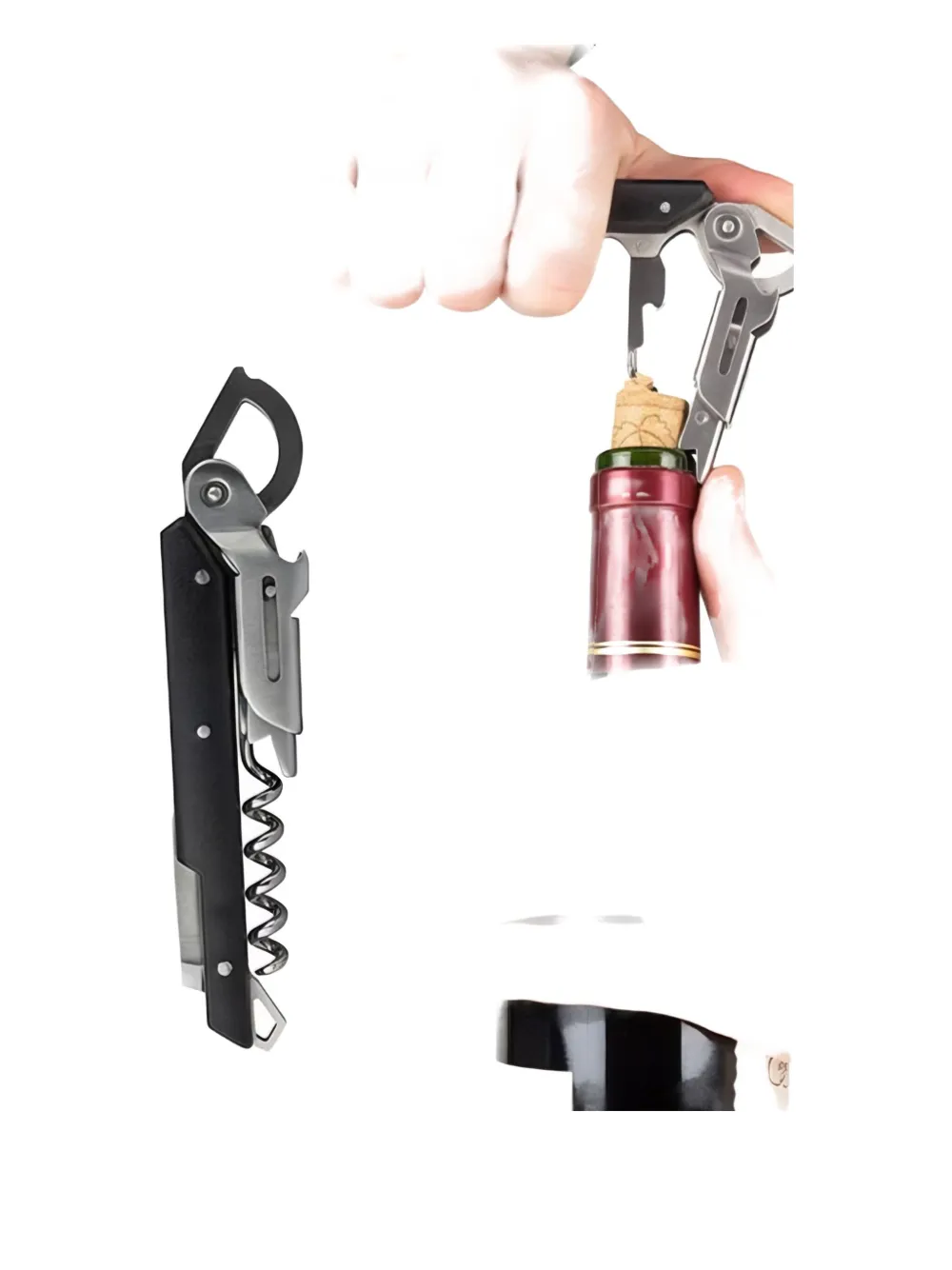 Peugeot Open'n Preserve Corkscrew And Vacuum Pump Set In Black