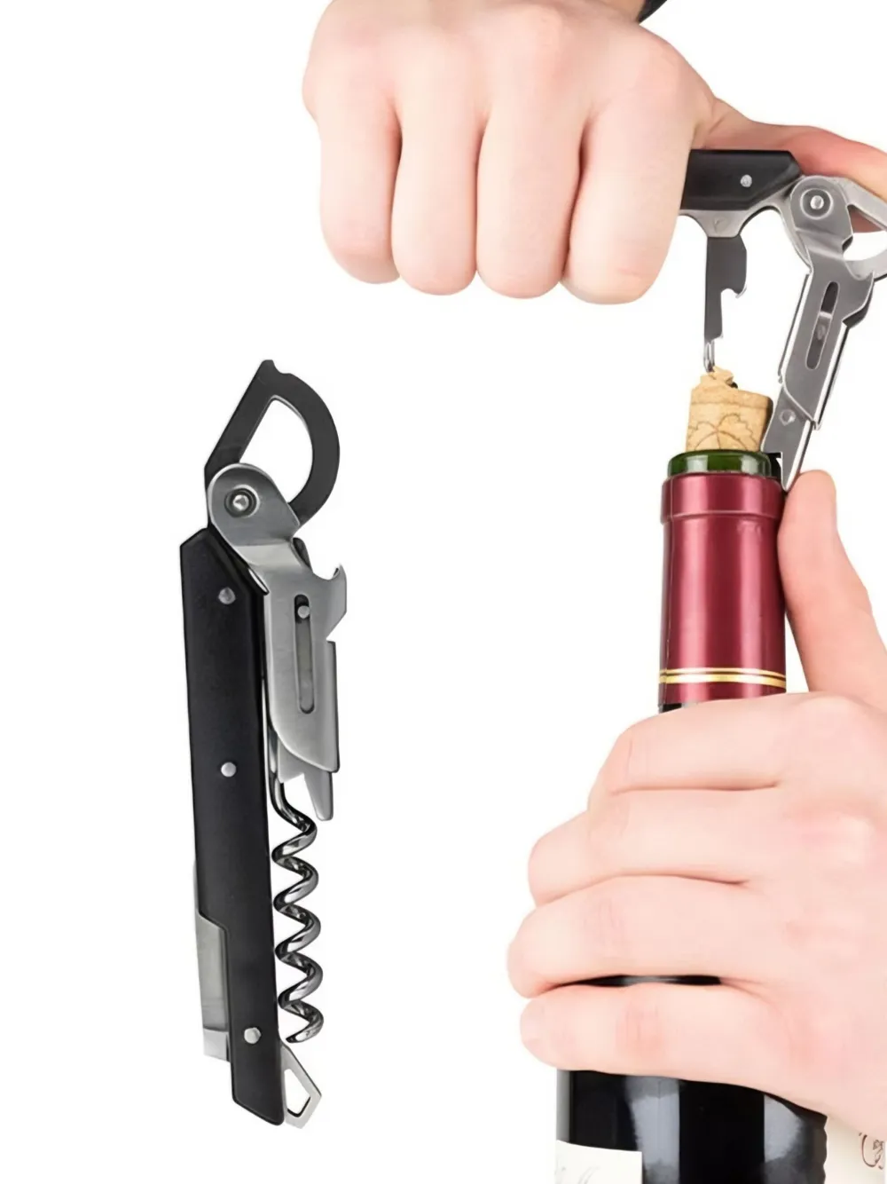 Peugeot Open'n Preserve corkscrew and vacuum pump set - Nero