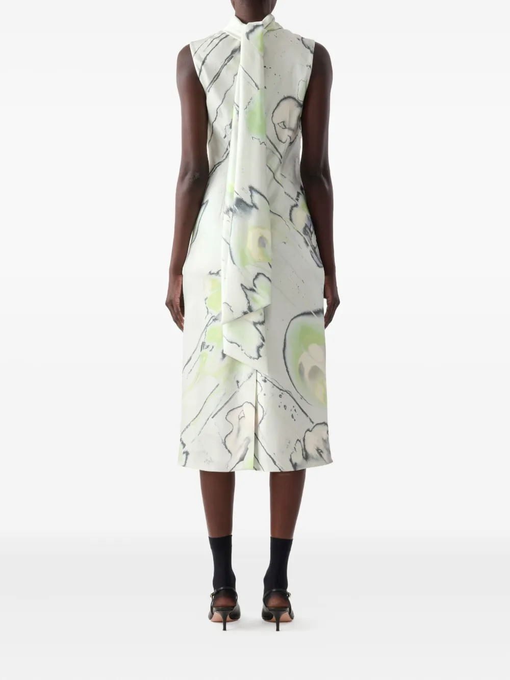 Jason Wu Collection Floral-print Midi Dress In White