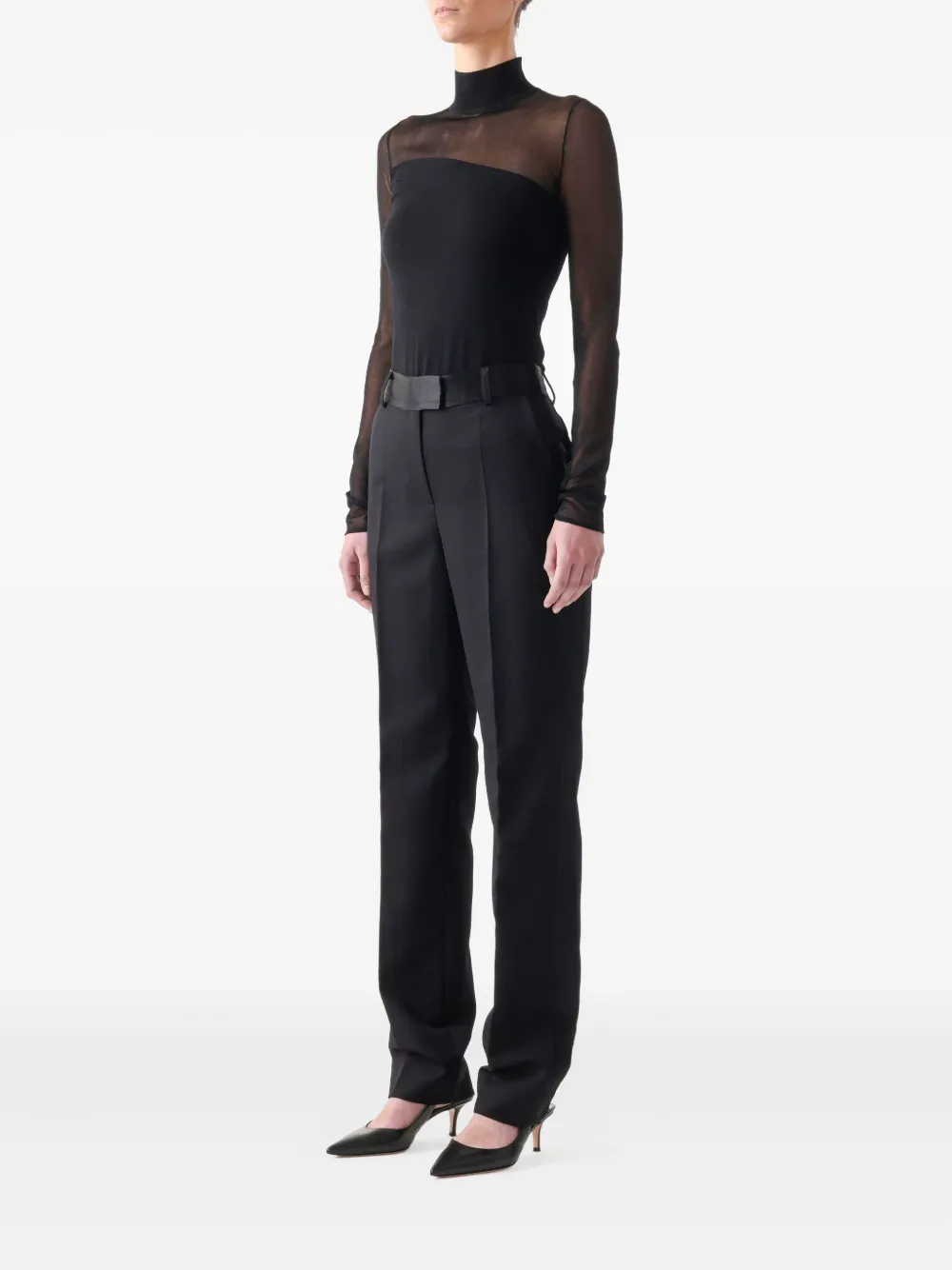 Jason Wu Collection Turtleneck Top In Black
