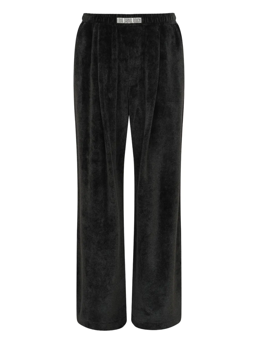 Lgn Louis Gabriel Nouchi Velvet Wide Trousers In Black