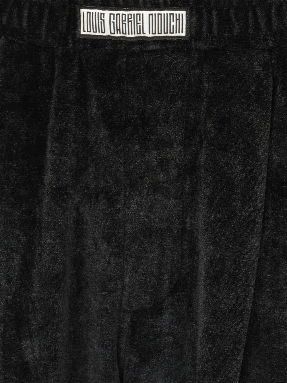 Lgn Louis Gabriel Nouchi Velvet Wide Trousers In Black