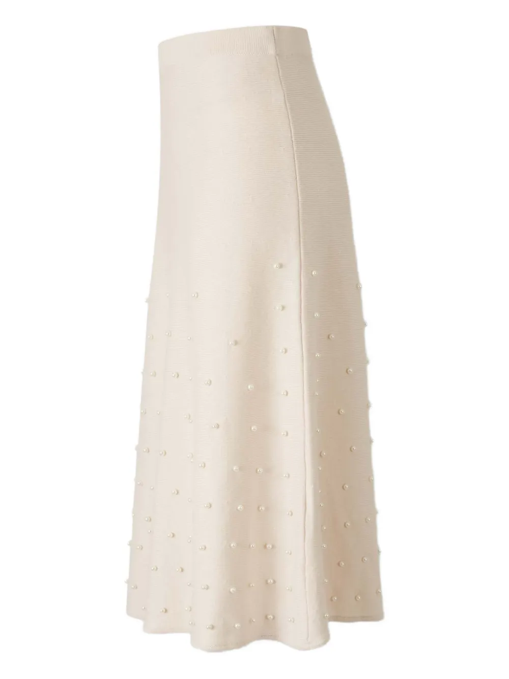 Zimmermann Hypnotic Beaded Midi Skirt In Neutral