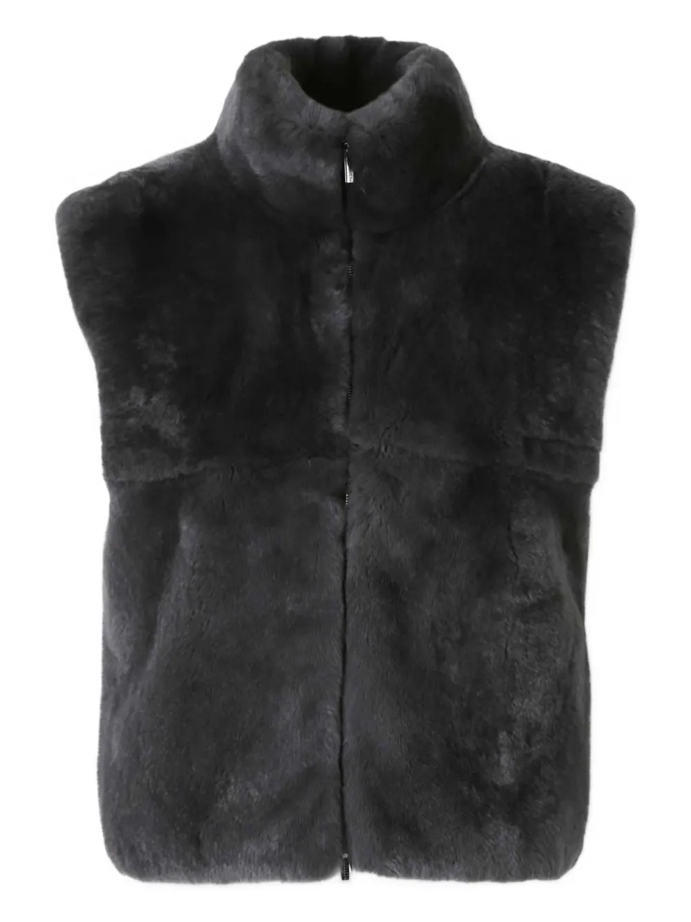 Peserico fur trim wool jacket | Grey | Image 1