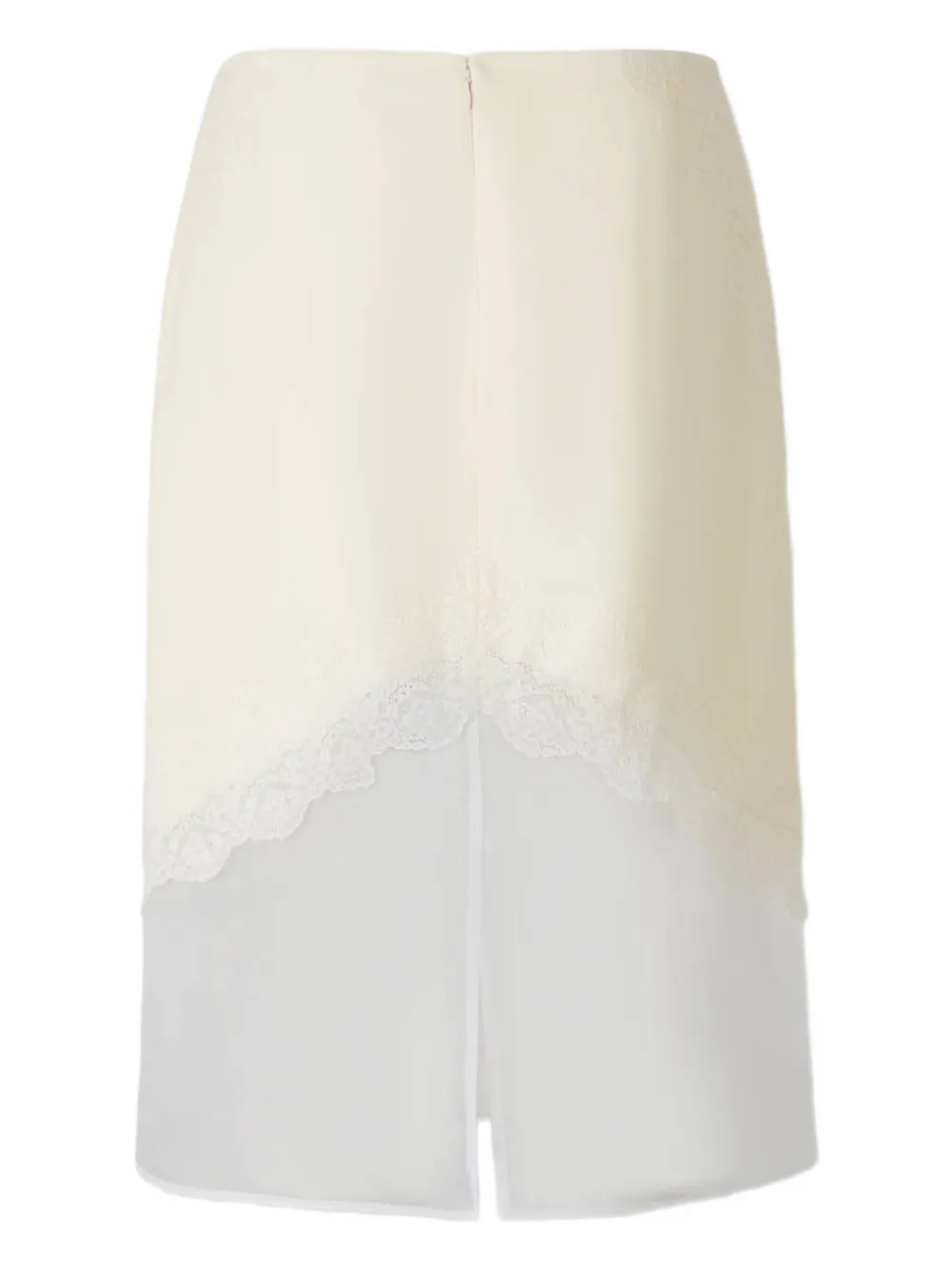 Jil Sander Asymmetrische midi-rok met kant - Beige