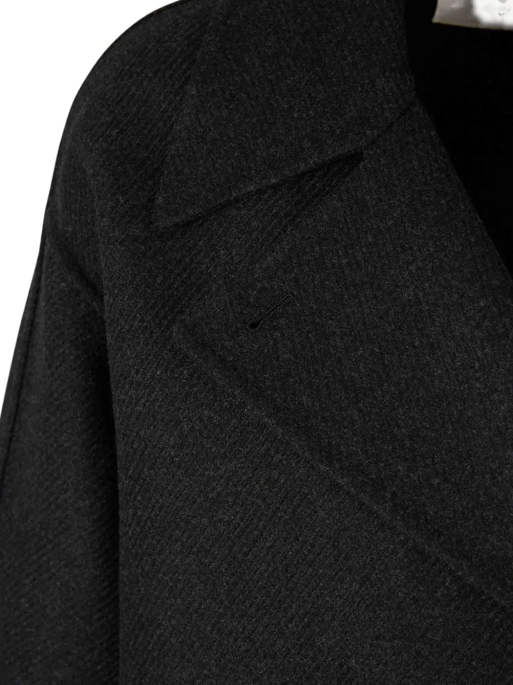 The Row High-collar Long Coat In Gray