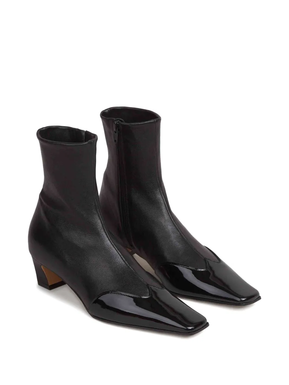 Khaite Patent Leather Boots In Black