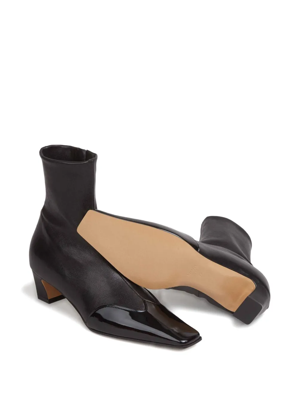 Khaite Patent Leather Boots In Black