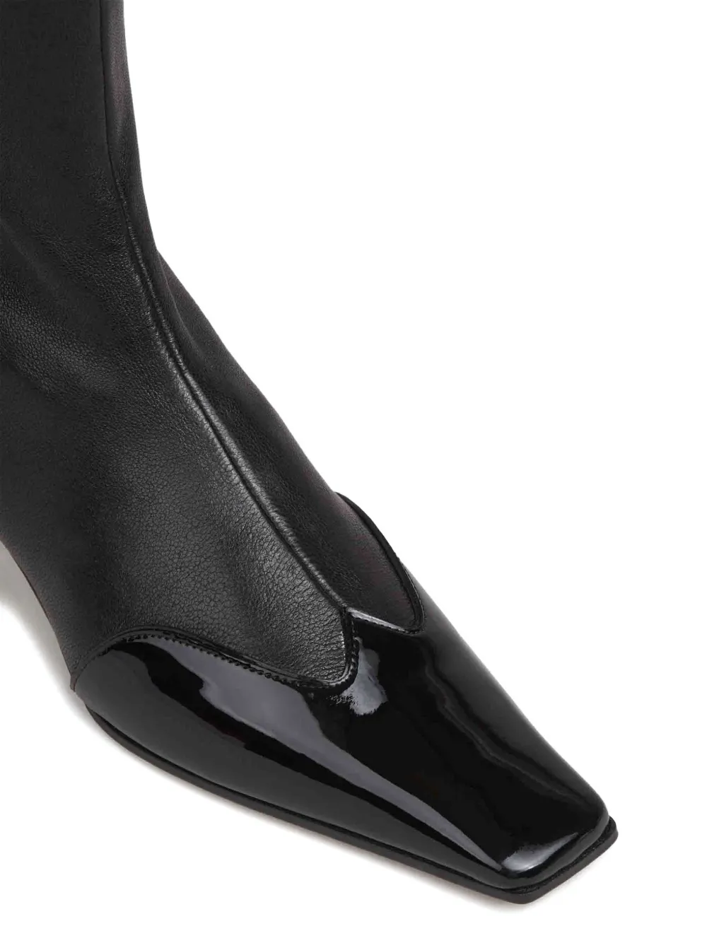 Khaite Patent Leather Boots In Black