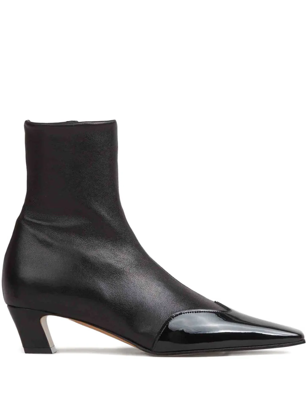 Khaite Patent Leather Boots In Black