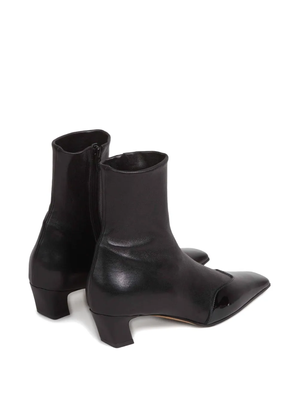 Khaite Patent Leather Boots In Black
