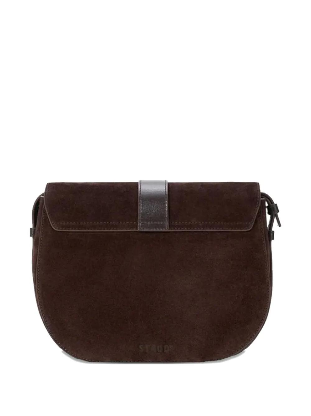 Staud Bella Truffle Suede Crossbody Bag In Brown