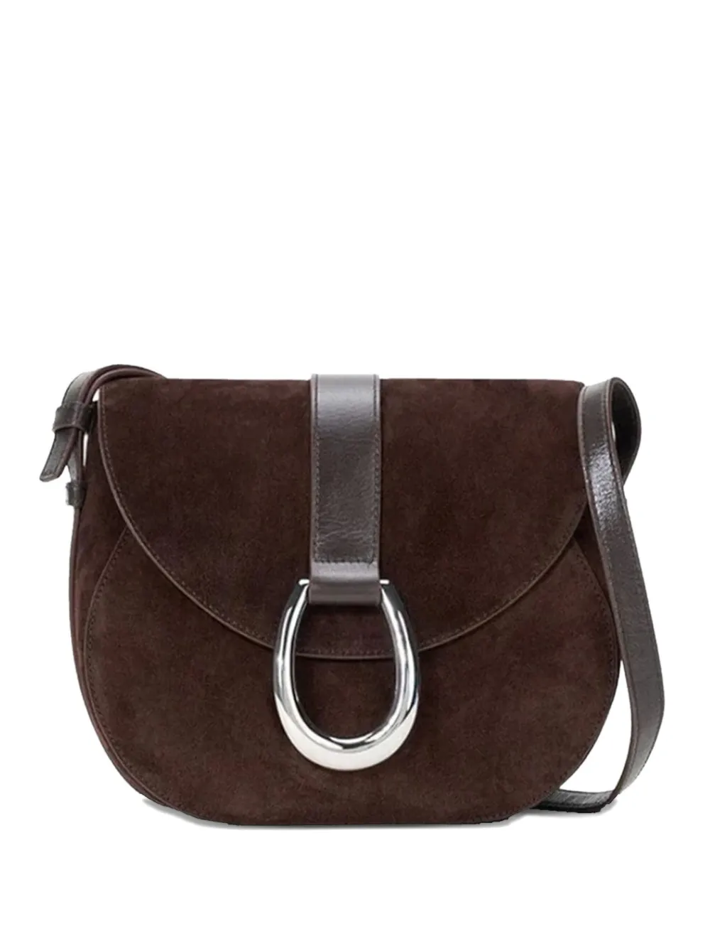 Staud Bella Truffle Suede Crossbody Bag In Brown