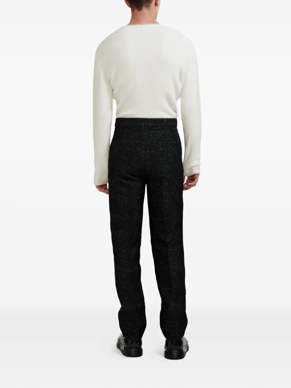 Lgn Louis Gabriel Nouchi Zip Straight Trousers In Black