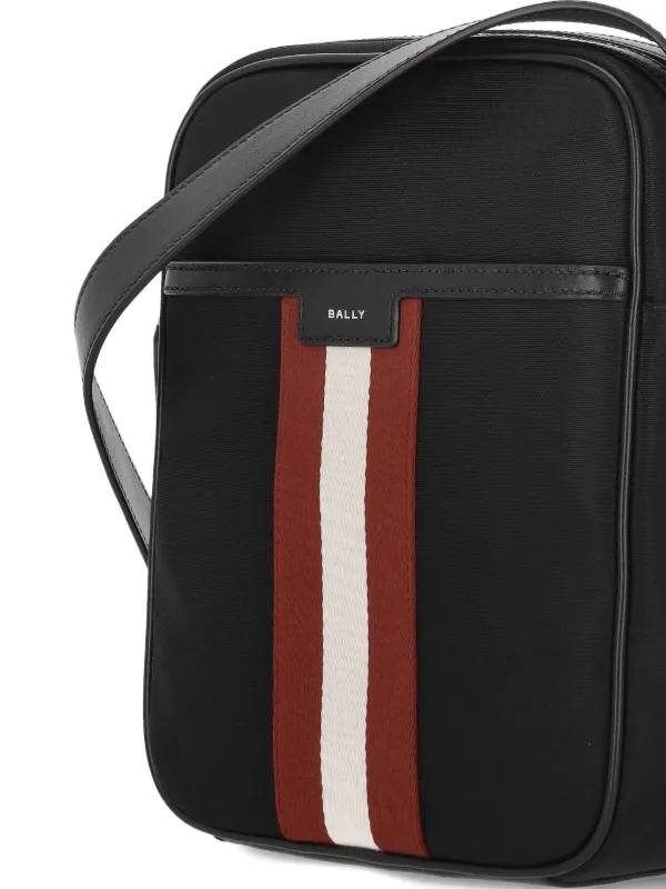 Bally ストライプ メッセンジャーバッグ | ブラック | FARFETCH JP