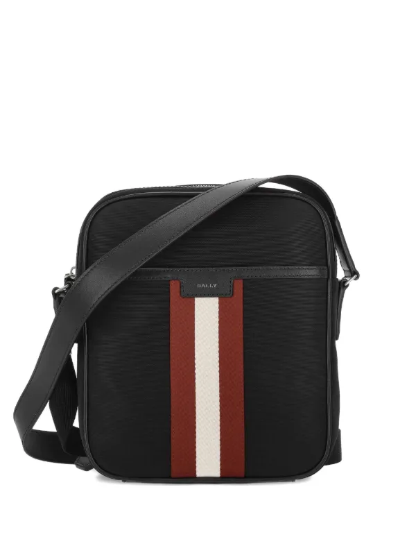 Bally ストライプ メッセンジャーバッグ | ブラック | FARFETCH JP