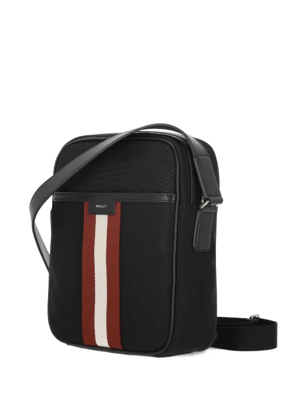 Bally ストライプ メッセンジャーバッグ | ブラック | FARFETCH JP