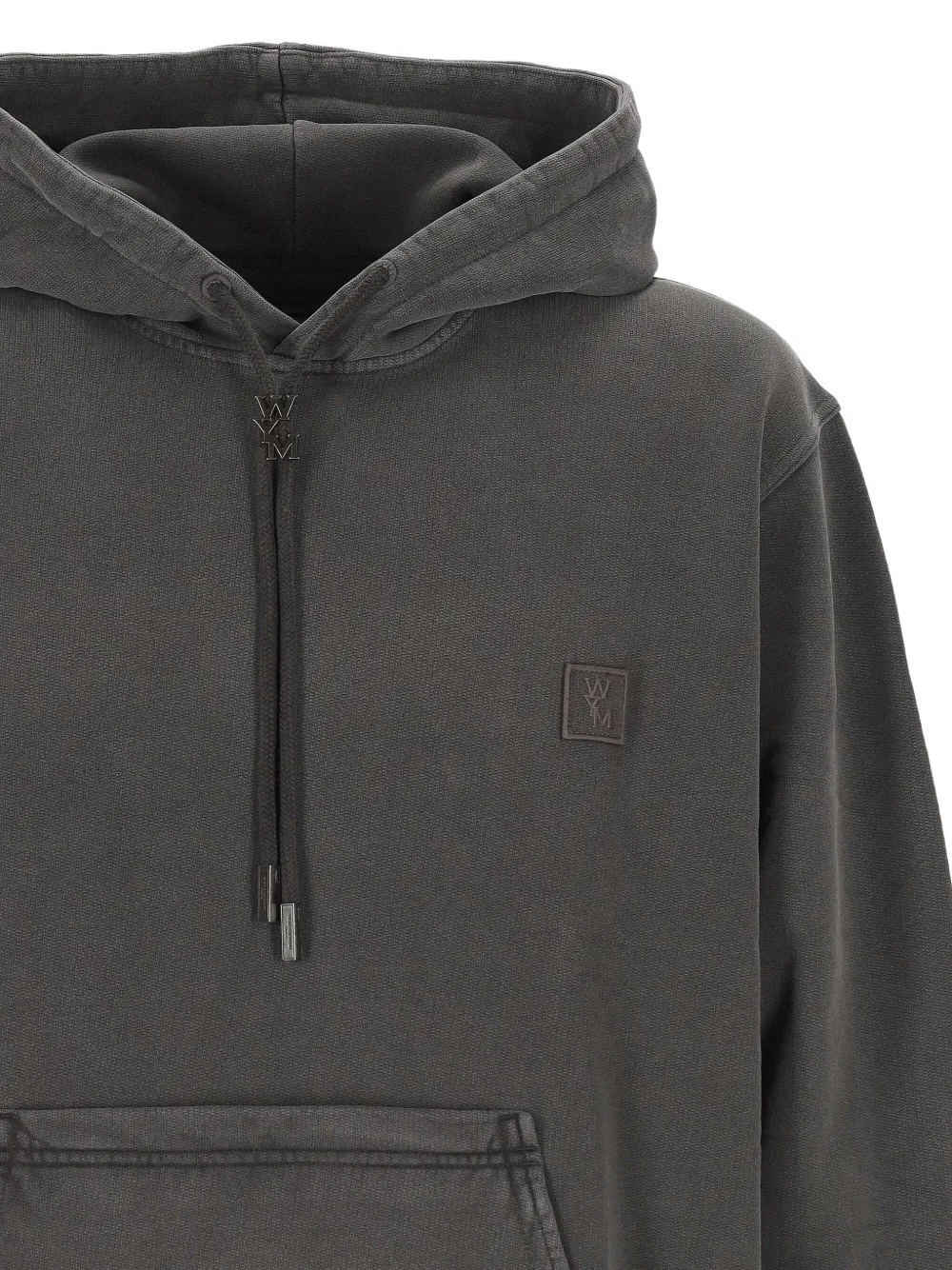 Wooyoungmi Hoodie met geborduurd logo en lange mouwen Grijs
