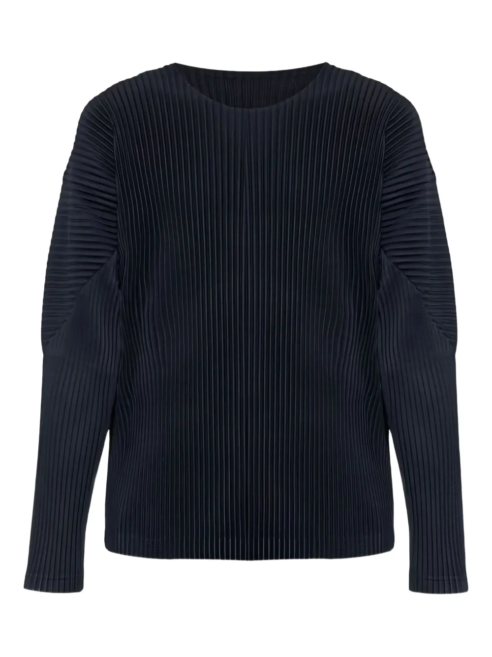 Issey Miyake pleated long-sleeves T-shirt | Blue | Image 1