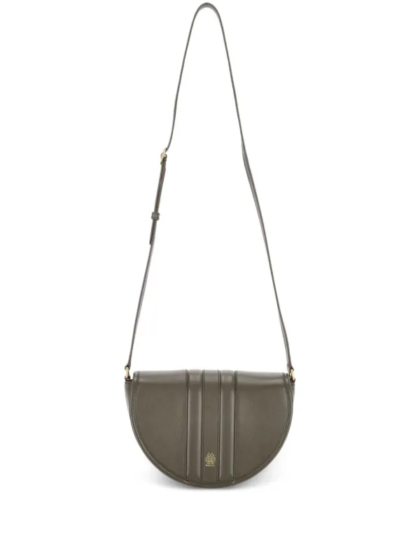 Bally Panelled Leather Shoulder Bag in Green