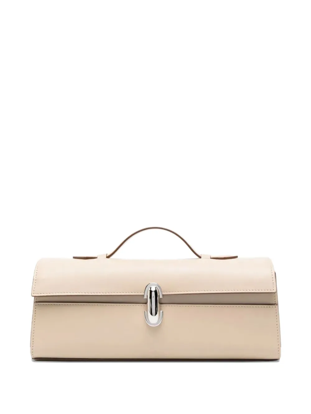Savette Symmetry Leather Clutch Bag In Neutral
