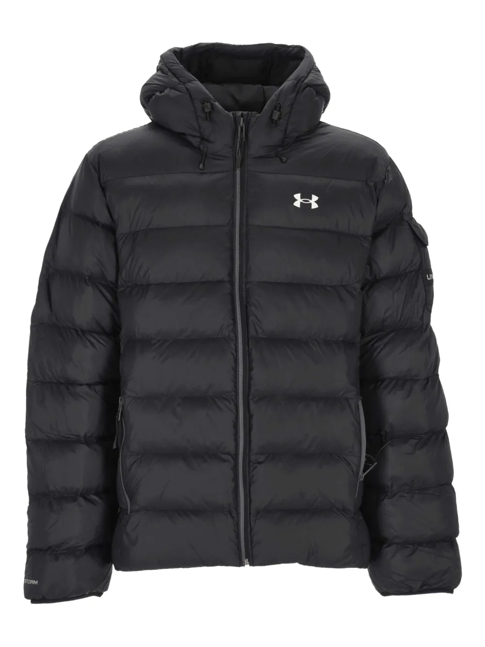 Under Armour Hooded Logo-detail Jacket In Black