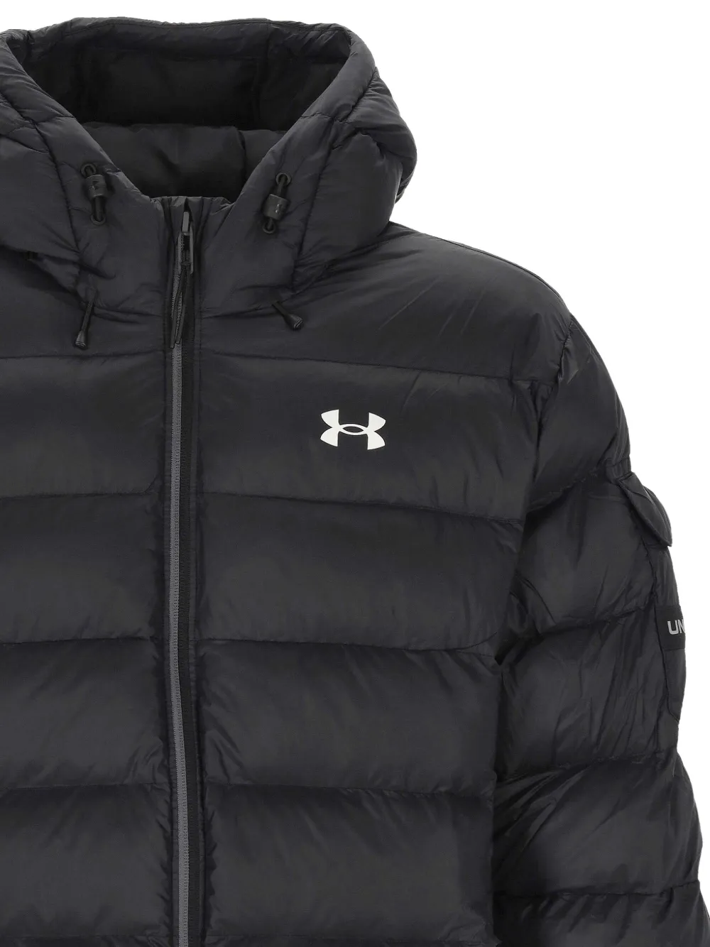 Under Armour Hooded Logo-detail Jacket In Black