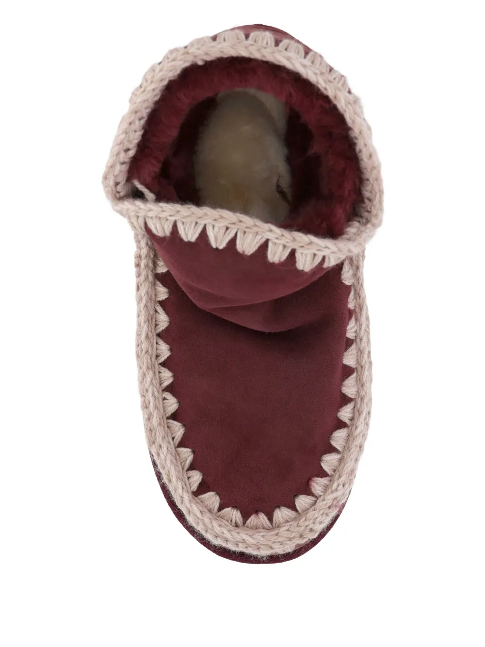 Mou Double-face Stitch-detail Boots In Red