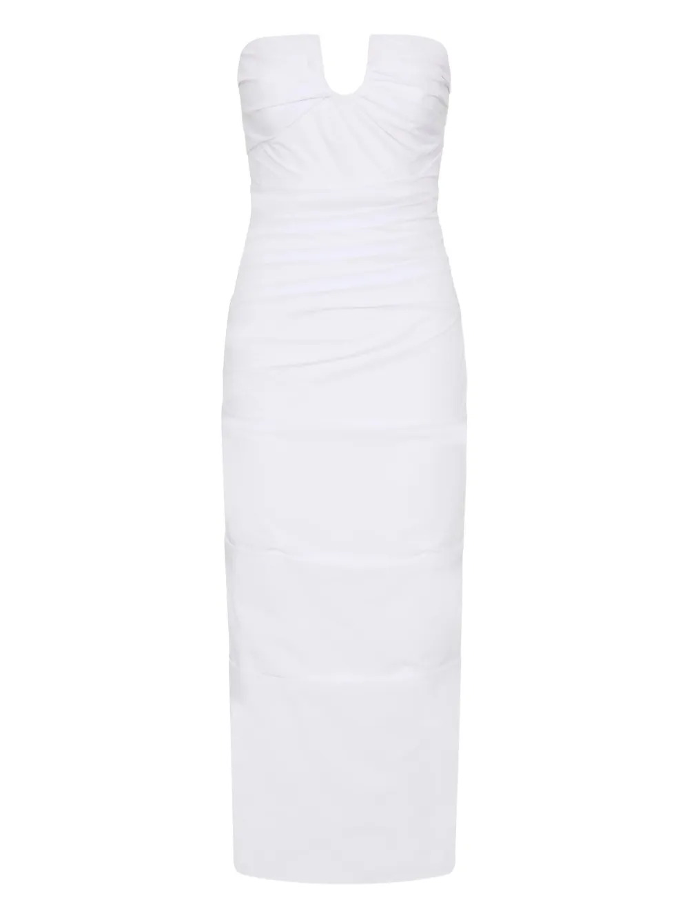 Rachel Gilbert ruched Freda dress - White