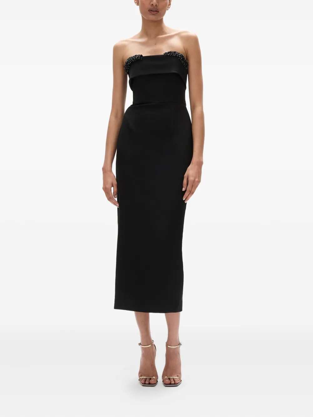 Rachel Gilbert Laira jurk verfraaid met korset - Zwart