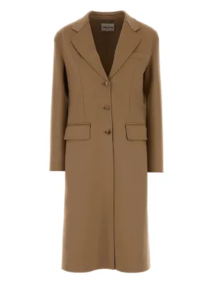 Miu Miu Hooded Buttoned Coat | Black | FARFETCH RO