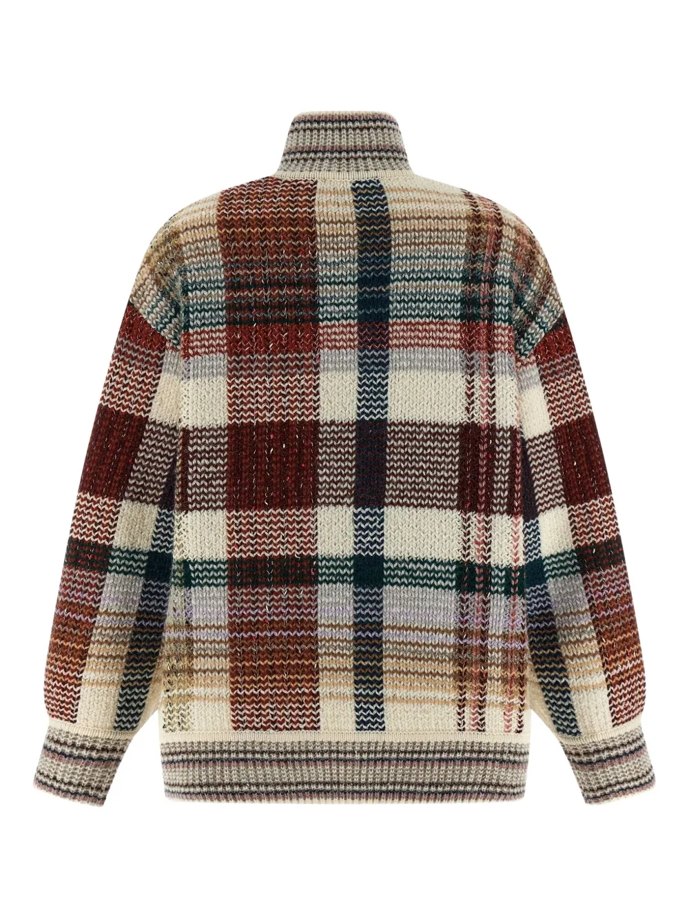 Missoni Patterned High-neck Cardigan In Neutral