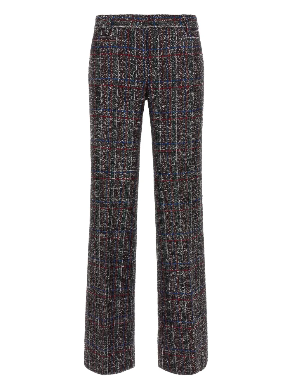Missoni Tartan Pattern Sequin Straight Leg Trousers In Multi