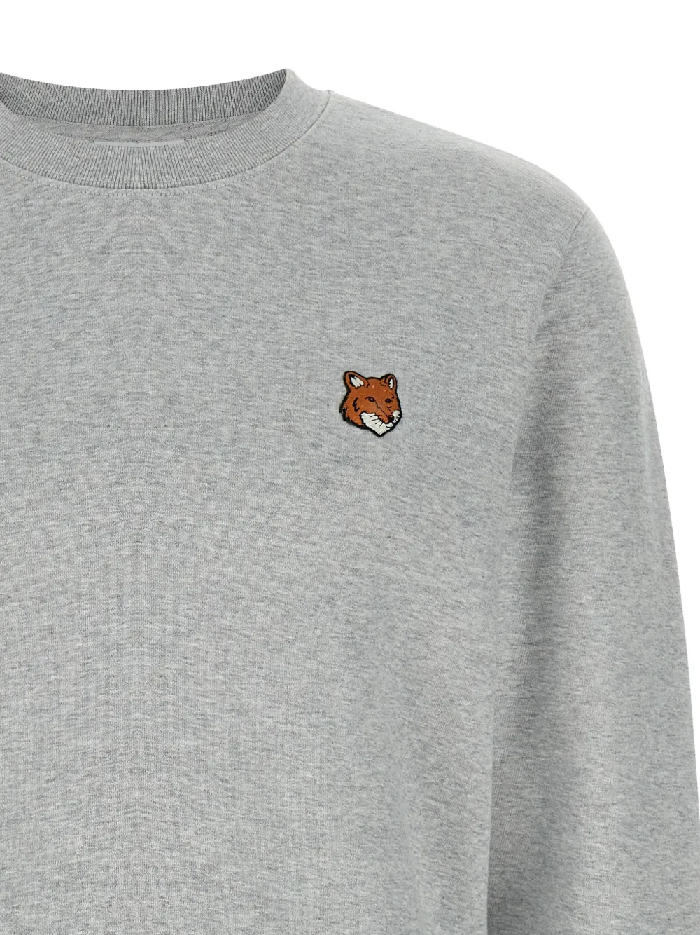 Maison Kitsuné Sweater met vossenpatch Grijs