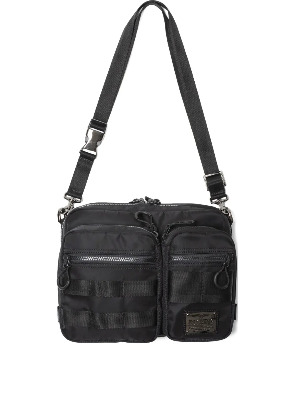 Makavelic zip detail shoulder bag | Black | Image 1