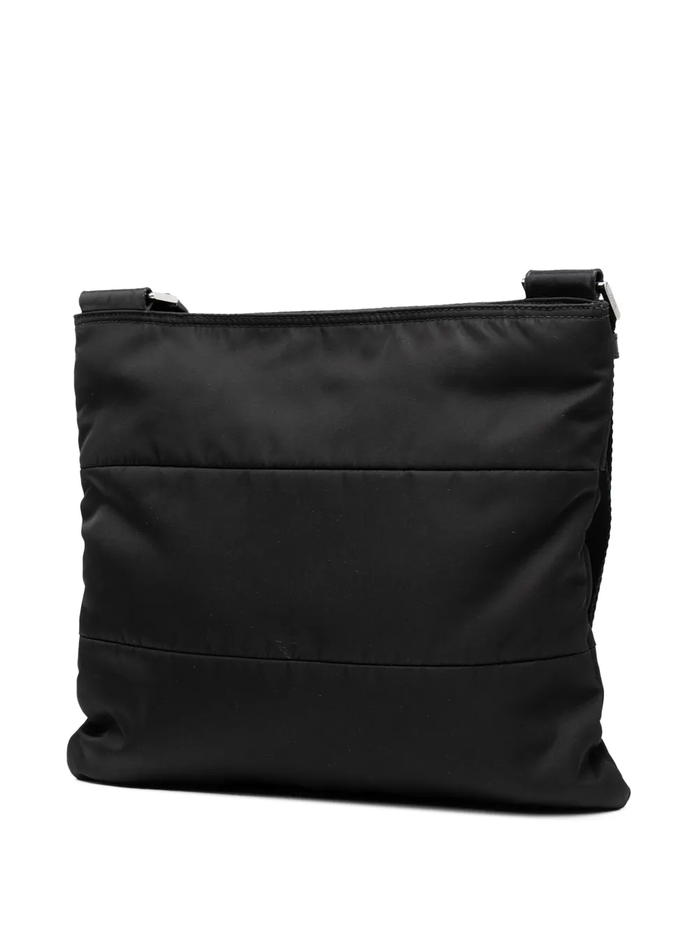 Pre-owned Prada 2013-2025 Tessuto Zip Top Crossbody Bag In Black