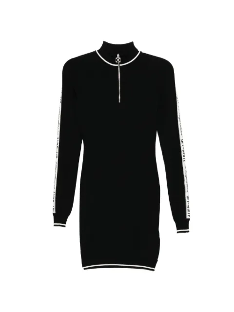 Off-White Kleid mit Logo-Streifen