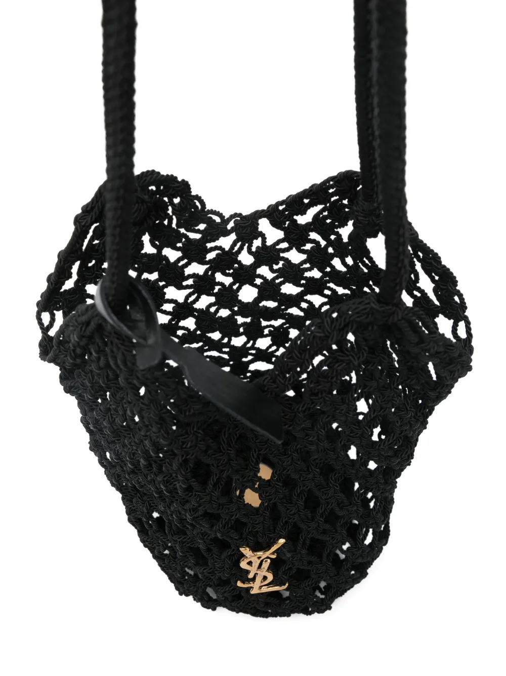 Saint Laurent Grote Cassandre schoudertas Zwart