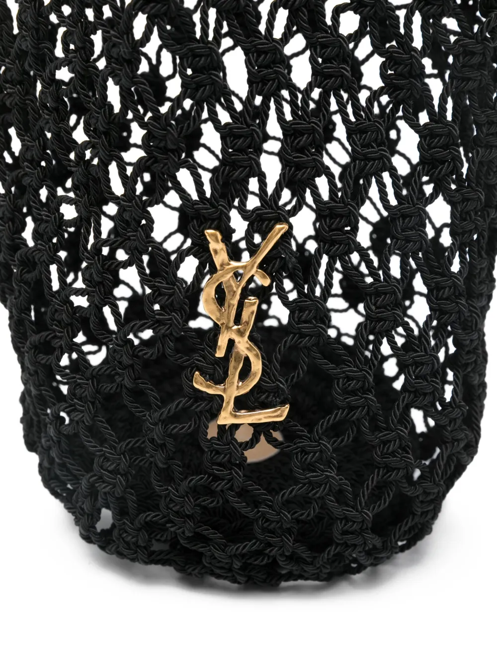 Saint Laurent Grote Cassandre schoudertas Zwart