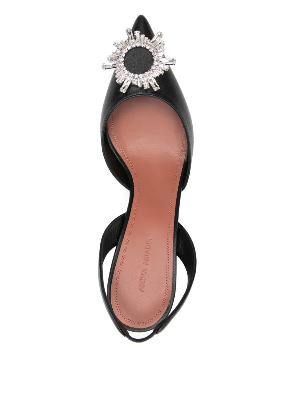 Amina Muaddi 70mm Begum embellished-detail pumps Zwart