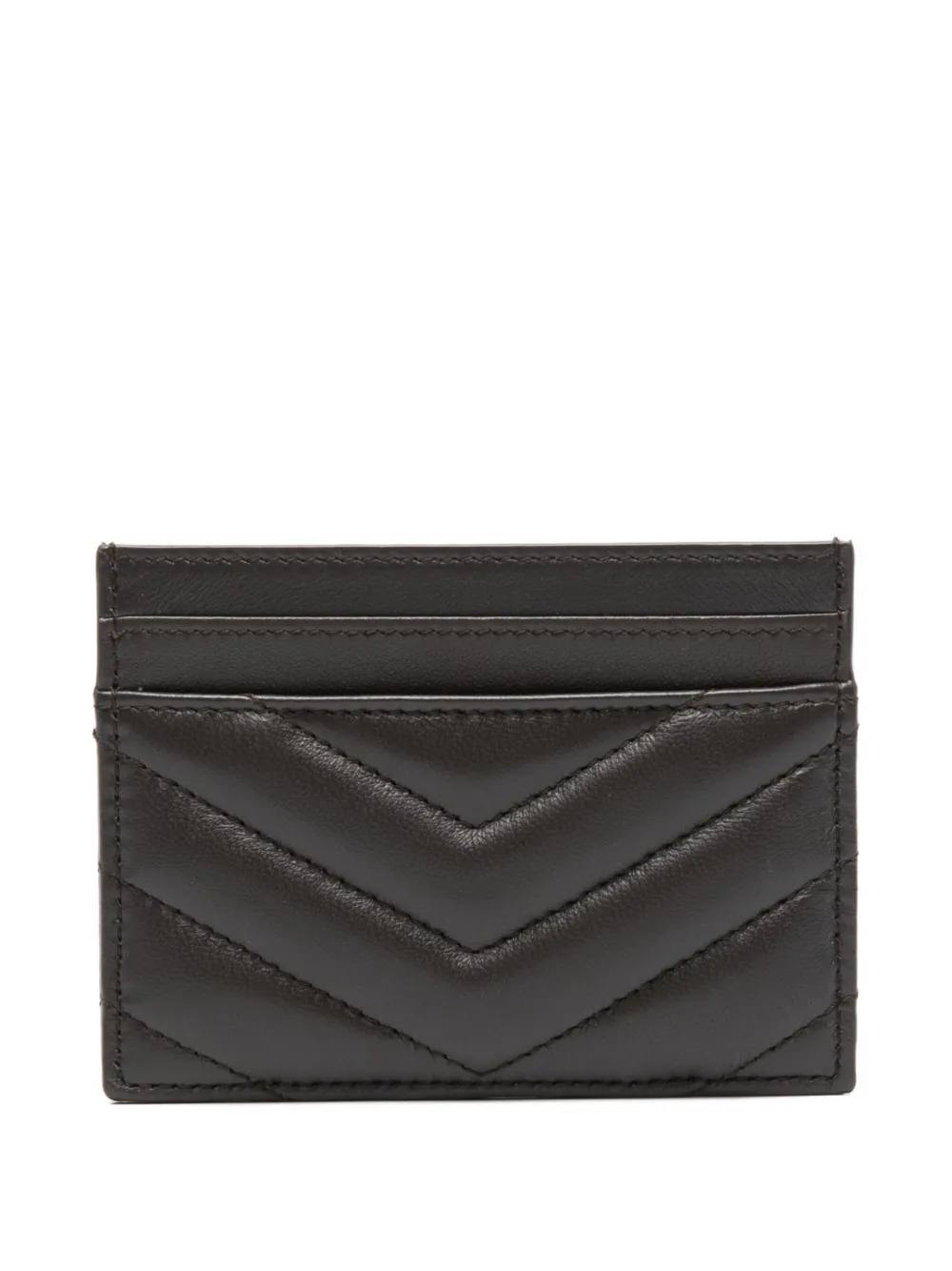 Saint Laurent Pasjeshouder met chevron logo - Grijs