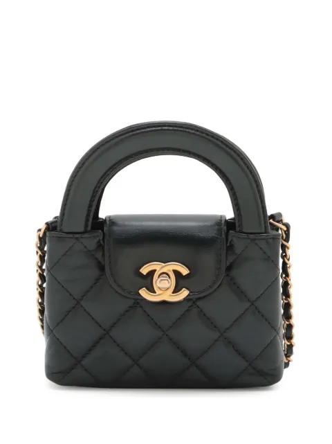 CHANEL Pre-Owned 2021-2025 Mini Nano Aged Calfskin Kelly Shopper Bag satchel