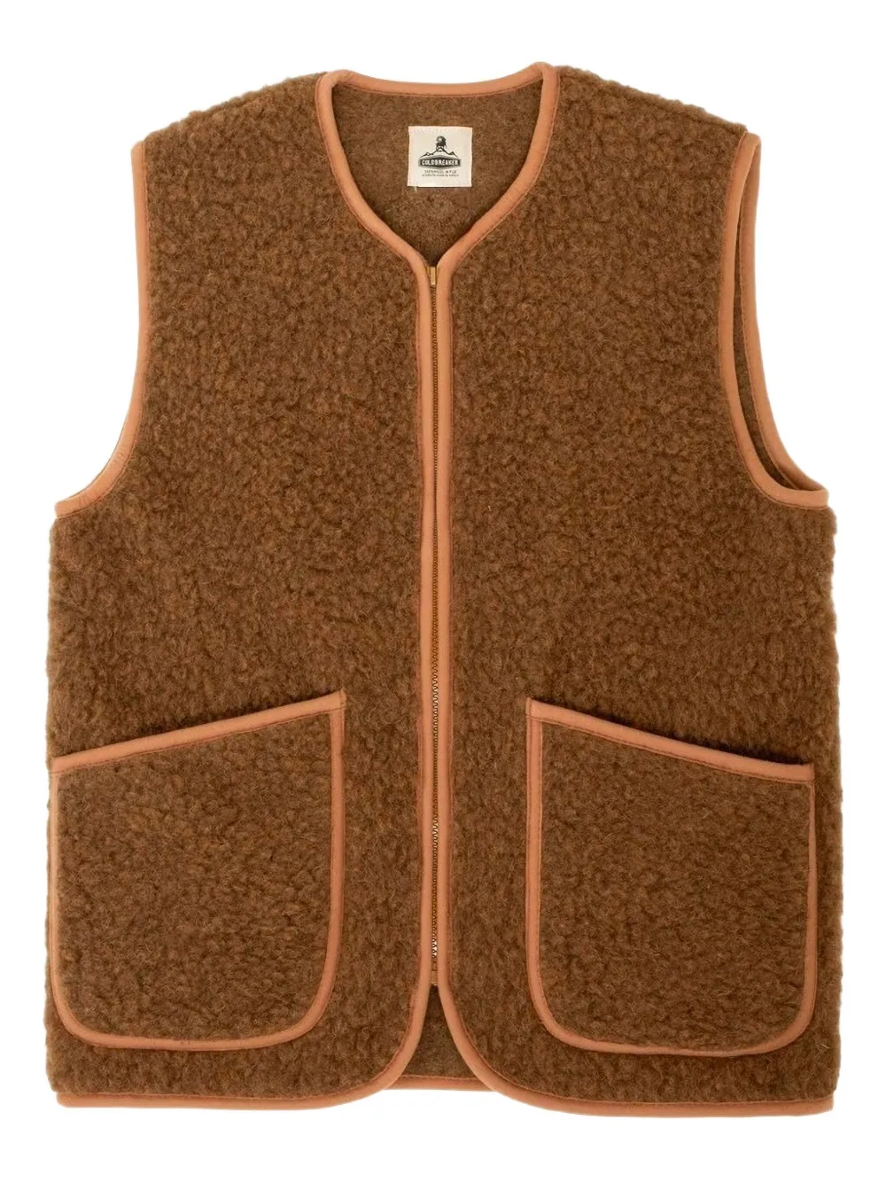 COLD BREAKER piped pocket jacket | Brown | Image 1